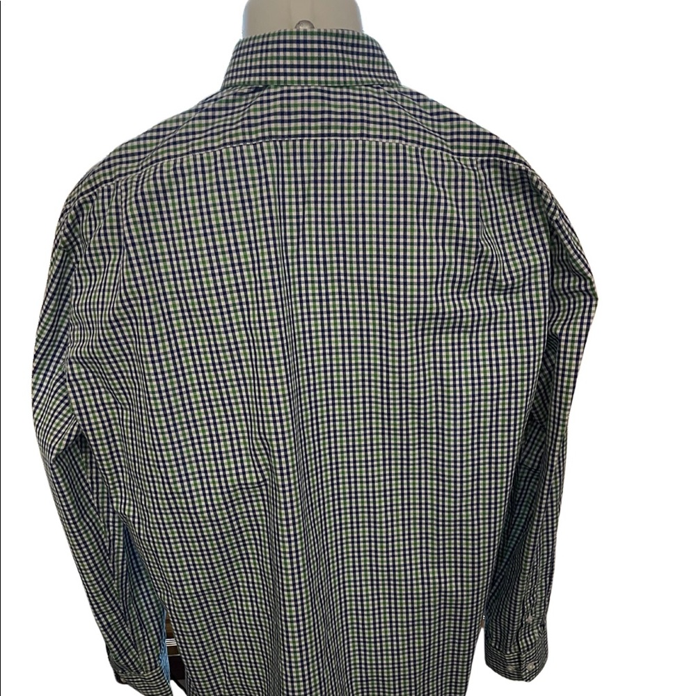 Dockers checked blue and green shirt.